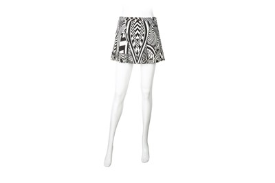 Lot 452 - Givenchy Monochrome Pleat Mini Skirt - Size 36