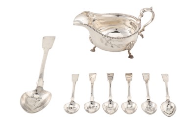 Lot 162 - Six late 19th century Maltese silver teaspoons, four 1872 by Salvatore Naudi