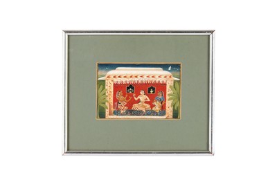 Lot 172 - AN ILLUSTRATION TO A RASIKAPRIYA SERIES: THREE LADIES IN CONVERSATION