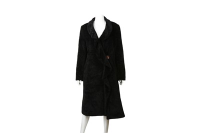 Lot 352 - Maxmara Black Alpaca Teddy Coat - Size 14