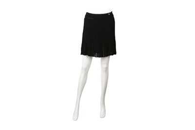 Lot 384 - Roberto Cavalli Black Knit Skater Skirt - Size 44