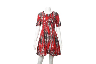 Lot 266 - Kenzo Red Knit Structural Dress - Size L