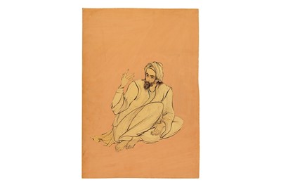 Lot 82 - A SEATED PORTRAIT OF A LEARNED BEARDED MAN