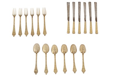 Lot 493 - An extremely rare set of William and Mary silver gilt sweetmeat eaters, London circa 1690