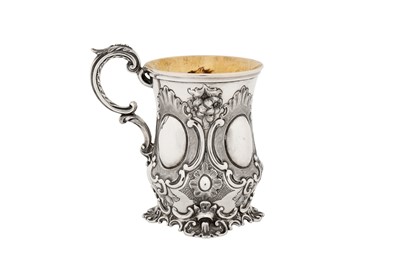 Lot 356 - A Victorian sterling silver christening mug, London 1853 by George John Richards