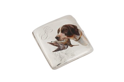 Lot 26 - An early 20th century German or Austrian 900 standard silver and enamel cigarette case, circa 1910