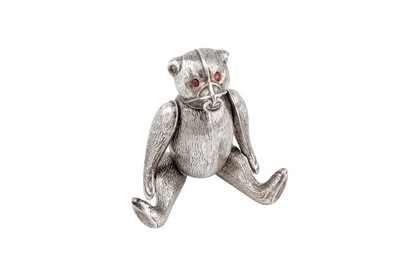 Lot 59 - An Edwardian sterling silver novelty pin cushion, Birmingham 1908 by H V Pithey and Co