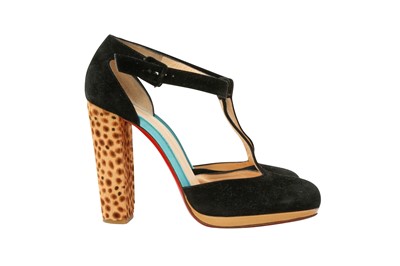 Lot 529 - Christian Louboutin Black Minochon Heeled Pump - Size 37.5