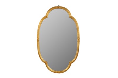Lot 455 - A GILTWOOD QUATREFOIL MIRROR
