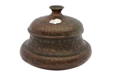 Lot 56 - AN ENGRAVED COPPER LIDDED BASIN (TAS)