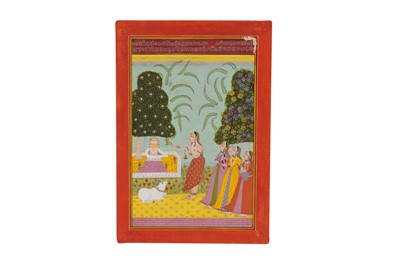 Lot 140 - AN ILLUSTRATION FROM A RAGAMALA SERIES: THE BHAIRAVI RAGINI OF BHAIRAVA RAGA