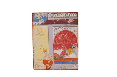 Lot 146 - AN ILLUSTRATION TO A BHAGAVATA PURANA SERIES: THE VEDIC GOD INDRA SLAYING DITI'S NEWBORN BABY