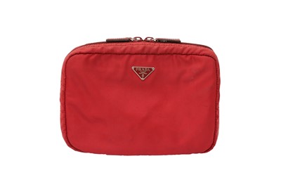 Lot 374 - Prada Burgundy Nylon Cosmetic Pouch