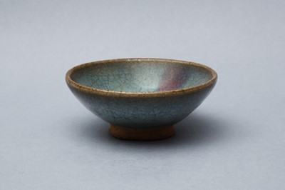 Lot 171 - A SMALL 'JUN' PURPLE-SPLASHED CONICAL BOWL