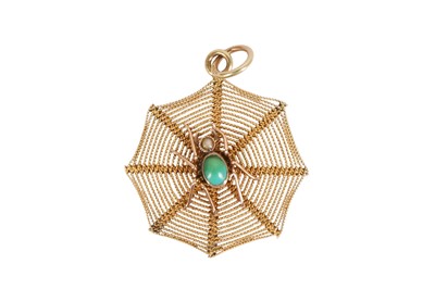 Lot 5 - A SPIDERWEB PENDANT