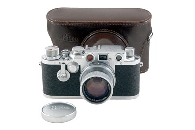 Lot 320 - A Chrome Leica 1949/50 IIIc Converted to a Leica IIIf.