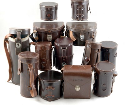 Lot 247 - A Useful group of Mostly Leica Lens Cases, with Straps.