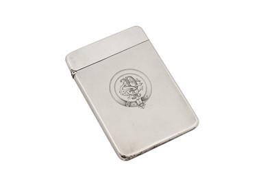 Lot 102 - A late 19th / early 20th century Indian colonial silver card case, Madras circa 1900 by Peter Orr