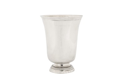 Lot 207 - A Louis XVI French late 18th century silver beaker, Paris 1784 or 85 by Denis Colombier (reg. 30th Dec 1776)