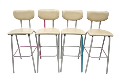 Lot 412 - A SET OF FOUR BAR STOOLS