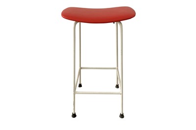 Lot 365 - A TUBULAR STEEL BAR STOOL, MID TO LATE 20TH CENTURY