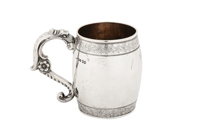 Lot 358 - An early Victorian sterling silver mug, London 1840 by Robert Hennell III