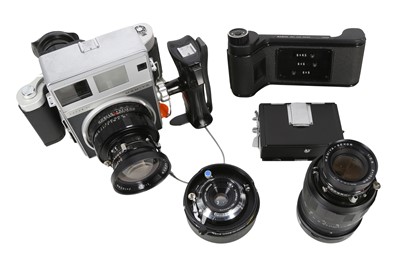 Lot 190 - A Mamiya Super 23 Outfit, inc Three Lenses & Two Rollfilm Backs.