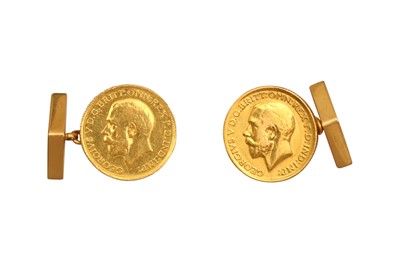 Lot 2 - PAIR OF GOLD SOVEREIGN CUFFLINKS