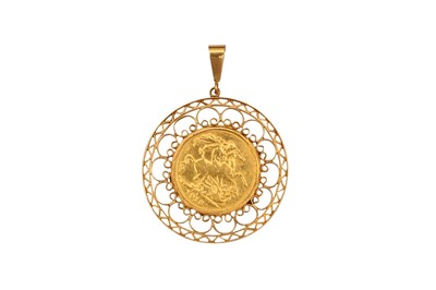 Lot 3 - A GOLD SOVEREIGN PENDANT