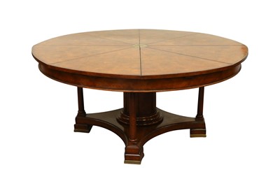 Lot 386 - THEODORE ALEXANDER; A BURR OAK JUPE TABLE