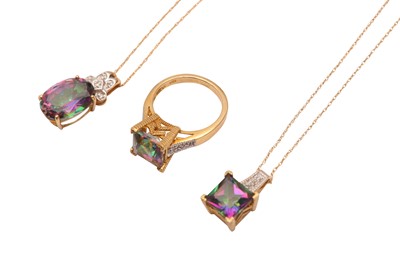Lot 26 - TWO NECKLACES AND ONE RING