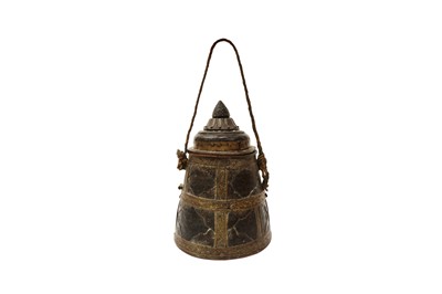 Lot 664 - A TIBETAN COPPER POT AND COVER