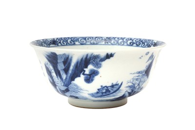 Lot 243 - A CHINESE BLUE AND WHITE 'RED CLIFF' BOWL