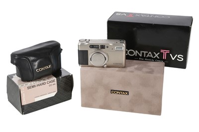 Lot 351 - A Contax Tvs Compact Film Camera, Boxed.