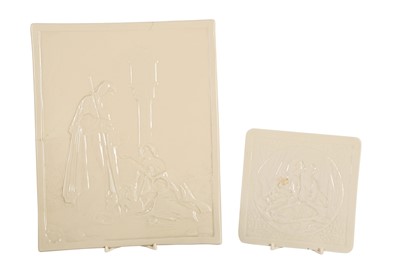 Lot 212 - TWO BELLEEK IRISH CHINA LITHOPHANES