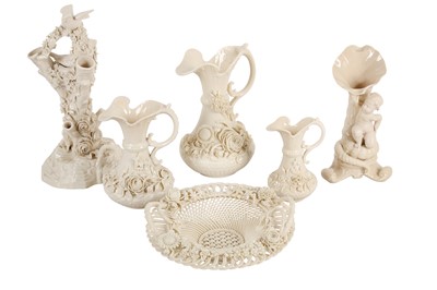 Lot 210 - A GROUP OF BELLEEK IRISH CHINA ITEMS