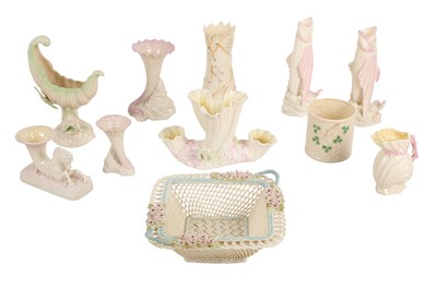 Lot 211 - A GROUP OF BELLEEK IRISH CHINA ITEMS