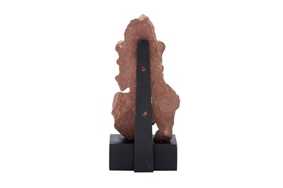 Lot 100 - A FRAGMENTARY CARVED RED SANDSTONE STATUE OF LORD SHIVA