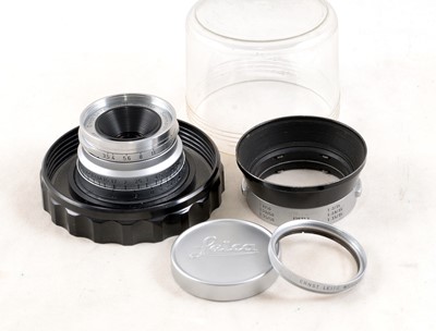 Lot 267 - Leica Screw Mount f3.5 35mm Summaron Lens & Hood.