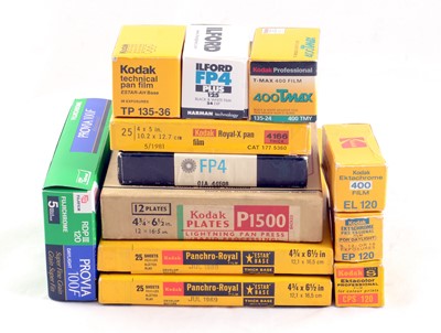 Lot 116 - A Useful Selection of Out-Dated Sheet & Roll Film.