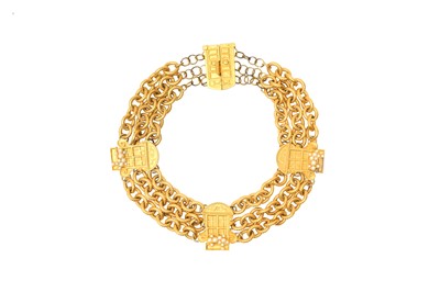 Lot 382 - Karl LagerFeld French Window Pearl Statement Necklace