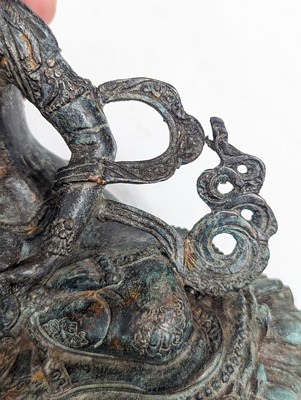 Lot 488 - A CHINESE BRONZE FIGURE OF VAJRASATTVA