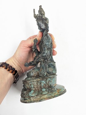 Lot 488 - A CHINESE BRONZE FIGURE OF VAJRASATTVA