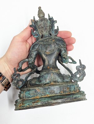 Lot 488 - A CHINESE BRONZE FIGURE OF VAJRASATTVA