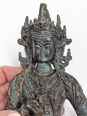 Lot 488 - A CHINESE BRONZE FIGURE OF VAJRASATTVA