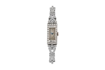 Lot 83 - A LADIES DIAMOND COCKTAIL WATCH