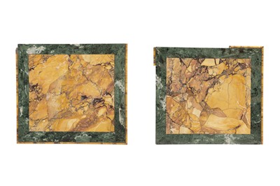 Lot 78 - A PAIR PIETRA DURA TABLE TOPS