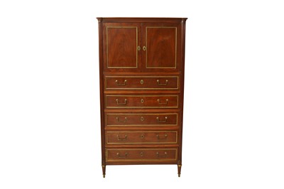 Lot 79 - A LATE 19TH CENTURY MAHOGANY SIDE CABINET