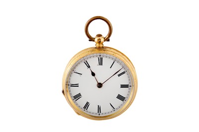 Lot 89 - AN 18CT OPEN FACE POCKET WATCH