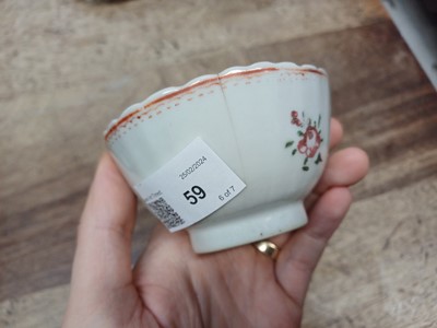 Lot 440 - FIVE CHINESE FAMILLE-ROSE CUPS AND TWO SAUCERS